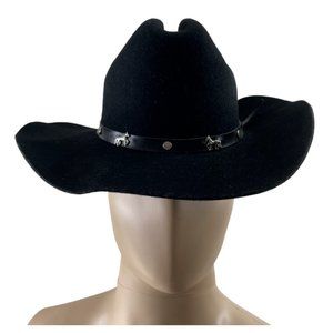 Bullhide By Montecarlo Boys PasoBoys Black Felt Hat W/Horse Studs Sz L (3051BL)